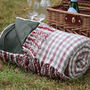 Strawberry And Cream Check Picnic Blanket, thumbnail 4 of 4