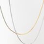 14k Gold Or Silver Herringbone Snack Chain Necklace, thumbnail 4 of 8