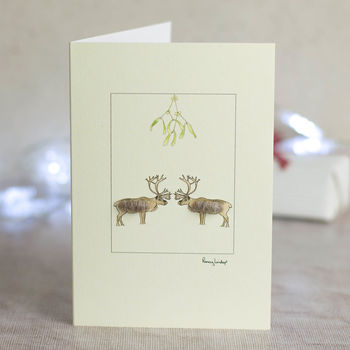 Fluffy Reindeer Christmas Card, 2 of 2