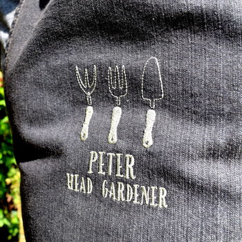 Personalised Embroidered Gardening Apron, 2 of 3