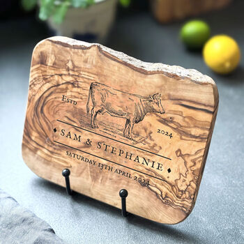 Personalised Olive Wood Board Gift, 2 of 6