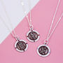 Decorative Sterling Silver Birthstone Initial Necklace, thumbnail 9 of 11
