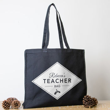 Personalised Christmas Teacher Tote Bags, 6 of 6