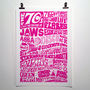 The Seventies 1970’s Decade Typography Print, thumbnail 5 of 10