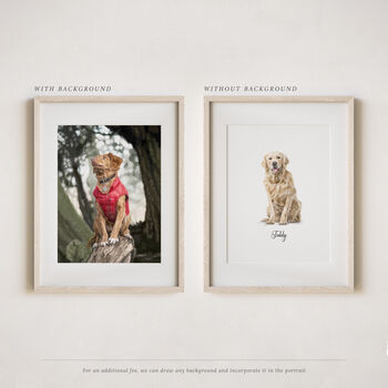 Christmas Gift For Pet Lovers – Personalised Pet Portrait Hand Drawn From Photo, Dog, Cat Or Horse Illustration, 8 of 11