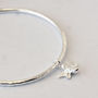 Bee Bangle In Sterling Silver, thumbnail 3 of 8