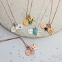 Zodiac Disc Necklace Personalised With Initial Charm, thumbnail 1 of 12