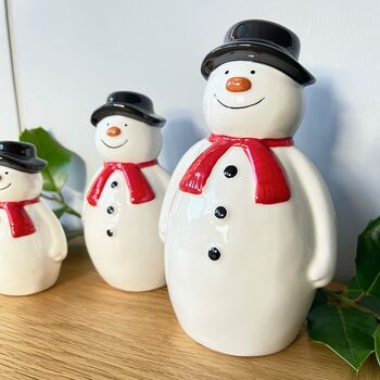 Christmas Ceramic Snowman Family, 3 of 7