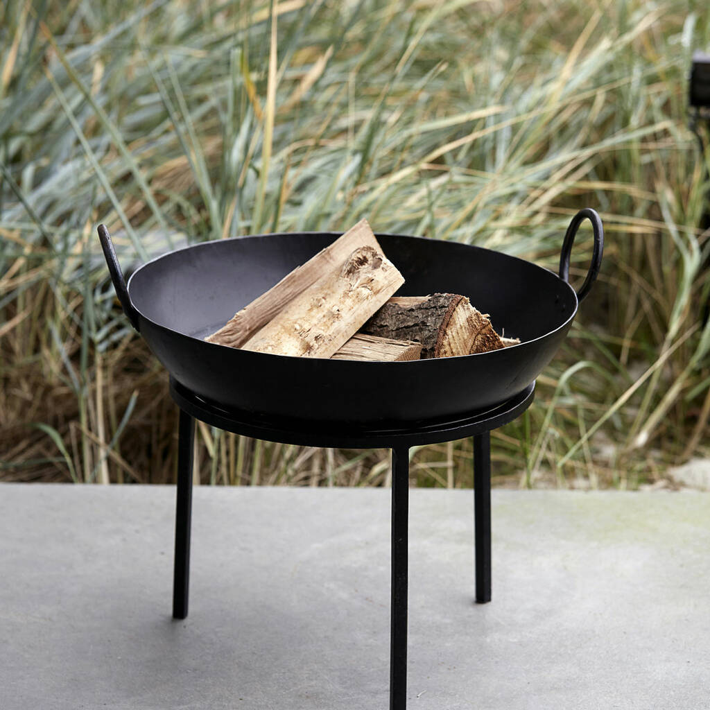 Cast Iron Fire Bowl On Stand, 1 of 4