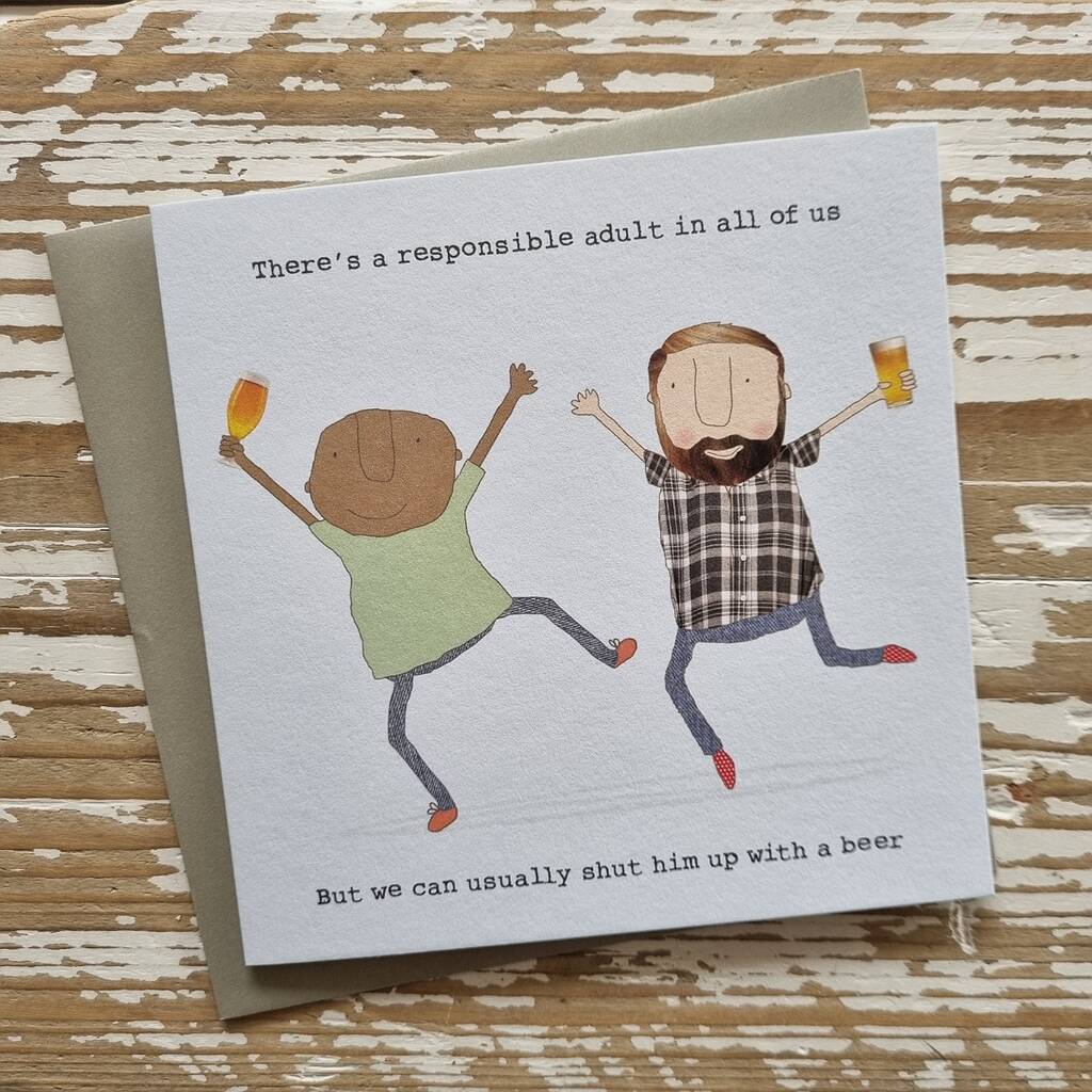 'Shut Him Up With A Beer' Greetings Card By Nest Gifts