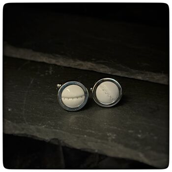 Personalised Football Leather Cufflinks, 10 of 11