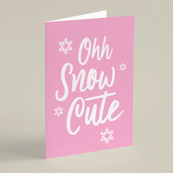 'Ohh Snow Cute' Christmas Card, 3 of 5