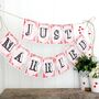 Romantic Just Married Bunting, Wedding Banner, thumbnail 1 of 2