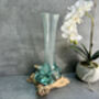 Medium 30cm Molten Glass On Root Vase – Fluted Display, thumbnail 2 of 12