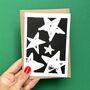 Star Pattern Risograph Card, thumbnail 1 of 2