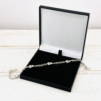 Friendship Knot Sterling Silver Chain Bracelet, 6 of 9