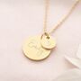 Asta Initial And Name Personalised Disc Necklace, thumbnail 1 of 12