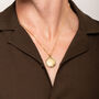 Octagon Gold Coin Necklace In 18 K Gold Plated Sterling Silver, thumbnail 3 of 7