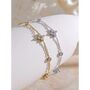 Monaco D’or Gold Crystal Flower Blossom Charm Bracelet, thumbnail 1 of 4