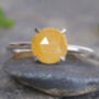Natural Yellow Sapphire Ring In Sterling Silver, thumbnail 1 of 4