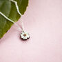 Inky Daisy Birch And Silver Necklace, thumbnail 1 of 10