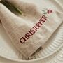 Personalised Natural Traditional Christmas Napkin, thumbnail 3 of 3