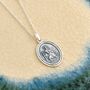 Oval Faceted St Christopher Personalised Necklace, thumbnail 1 of 11