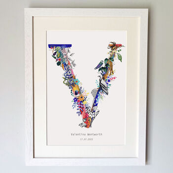 Personalised T To Z Bright Wildlife Letter Print, 9 of 12