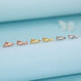 Sterling Silver Trout 18 G Screw Back Stud Earrings With Ball Backs, thumbnail 2 of 11