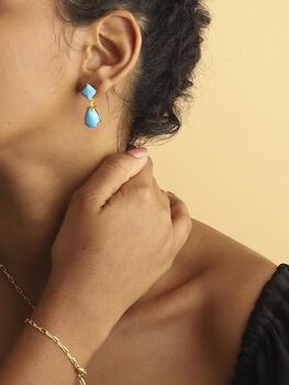 'Azure Dream' Turquoise Stone Earring, 3 of 4