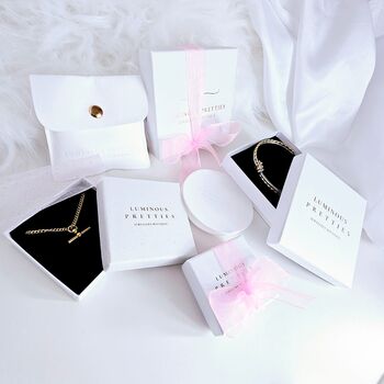 Rose Gold Geometric Cz Pave Spike Drop Earrings Rectangle Hoops, 9 of 10