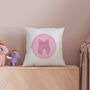 'Ribbon Bow' New Baby Girl / Christening Cushion, thumbnail 1 of 2