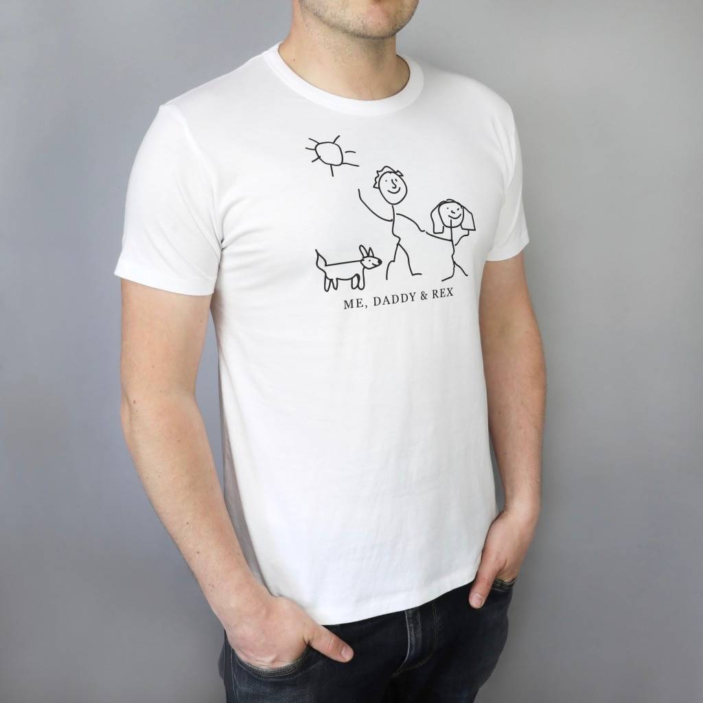 Men's Personalised 'Your Drawing' Slim Fit T Shirt By Lisa Angel ...