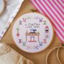 A Crafter Lives Here Cross Stitch Kit, thumbnail 1 of 3