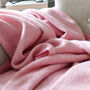 Bright Pink Herringbone Wool Throw, thumbnail 3 of 4