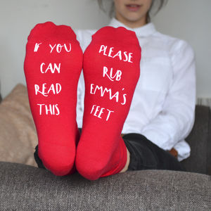 Personalised Foot Rub Socks By Solesmith