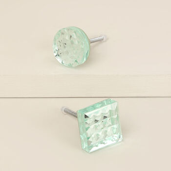G Decor Luciano Crystal Clear Diamond Glass Knobs, 2 of 4