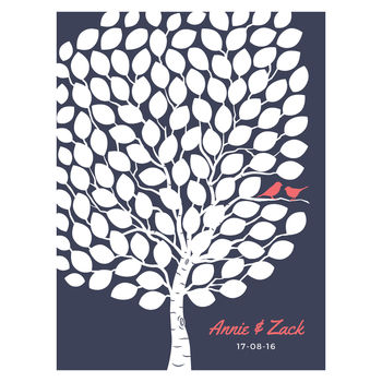 Personalised Tree Wedding Guest Book Print, 3 of 5