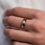 Tourmaline Garnet And Pearls Adjustable Ring, thumbnail 5 of 9