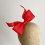 Sculptural Red Bow Fascinator 'Ava', thumbnail 2 of 11