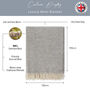 Luxury 100% Shetland Wool Herringbone Blanket Ash Grey, thumbnail 4 of 4
