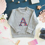 Liberty Of London Personalised Children's Jumper Grey, thumbnail 1 of 7