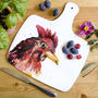 Inky Chicken Chopping Board With Handle, thumbnail 1 of 4