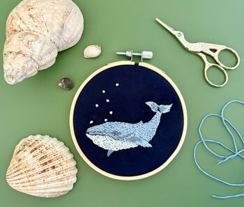 Mini Whale Embroidery Kit, 2 of 3
