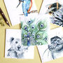 Pack Of Inky Blue Blank Greeting Cards, thumbnail 7 of 8