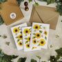 Sunflower Note Cards And Envelopes, thumbnail 2 of 5