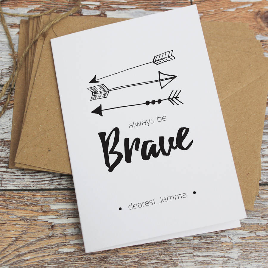 Personalised 'Always Be Brave' Card