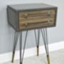 Industrial Two Drawer Metal Bedside Table, thumbnail 1 of 2