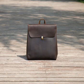 Minimalist Leather Backpack For Ladies, 4 of 12