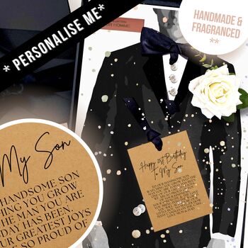 Tuxedo Suit Luxury Scented Birthday Card For Him, 5 of 9